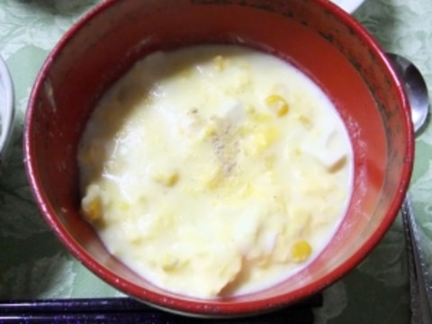 豆腐と豆乳のコーンスープ